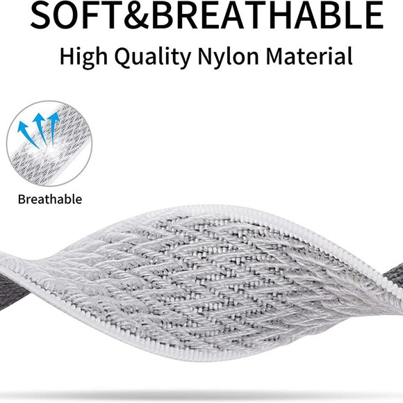 NEW[BAND] Nylon White Adjustable Strap For Apple Watch - Picture 2 of 6